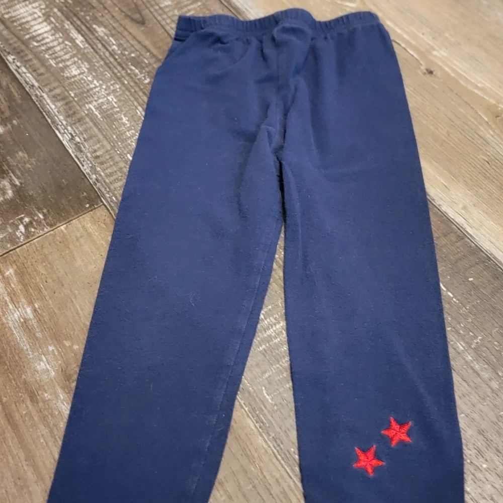 Navy Blue Pants with Red Star Accents
